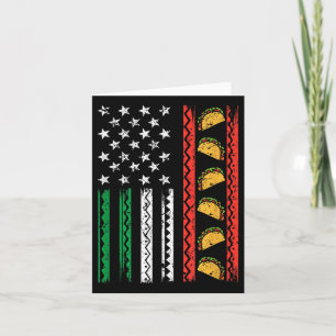 Cinco De Mayo Funny Tacos Grunge Amerikanische Fla Karte