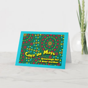 Cinco de Mayo für Mutter, farbenfrohe Mosaik-Gesta Karte