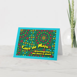 Cinco de Mayo für Tante und Onkel farbenfrohe Mosa Karte
