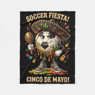 Cinco De Mayo Fußball Fiesta Drip Sport Liebe Männ Fleecedecke