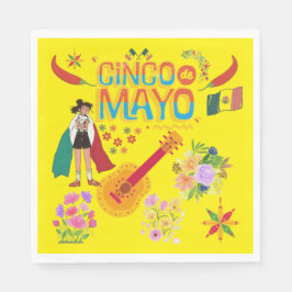 Cinco De Mayo gelb Serviette