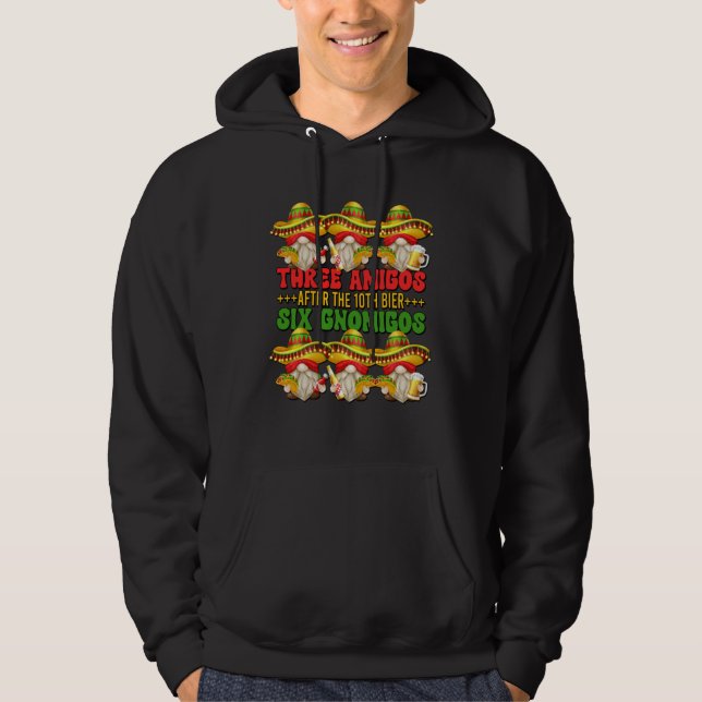 Cinco De Mayo Gnome For Men And Taco   Beer Saying Hoodie (Vorderseite)