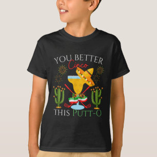 Cinco De Mayo Golf Golfer trinkt Margaritas Tequ T-Shirt