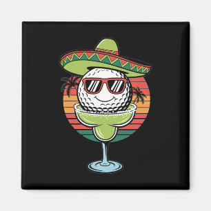 Cinco De Mayo Golfball Mit Sombrero Margarita Go Magnet