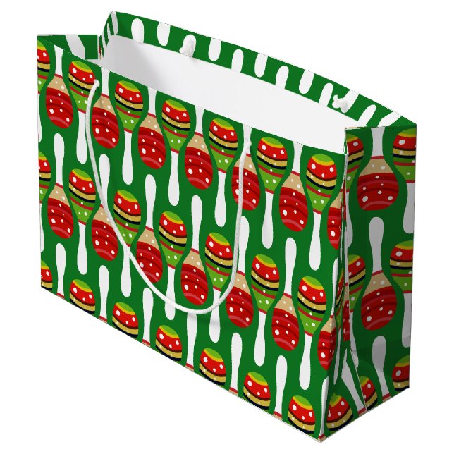 Cinco De Mayo Große Geschenktüte (Rückseite Schrägansicht)