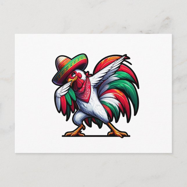 Cinco de Mayo Hahn Postkarte (Vorderseite)