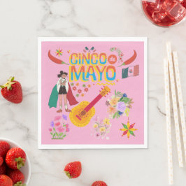 Cinco De Mayo hellrosa Serviette