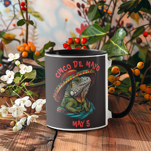 Cinco de Mayo Iguana Wearing Sombrero & Serape Tasse