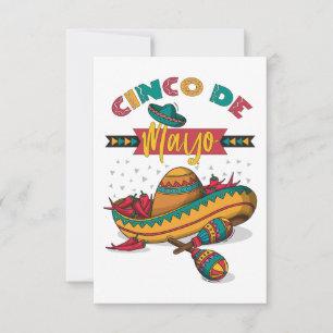 Cinco De Mayo Illustration, 1/2 Dankeskarte