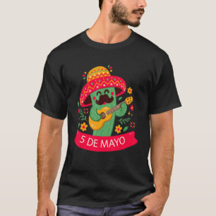 Cinco De Mayo Kaktus spielt Gitarre 5 De Mayo T-Shirt