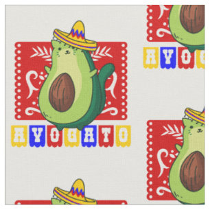 cinco de mayo Katze Avocado Avogato Kawaii Mexikan Stoff