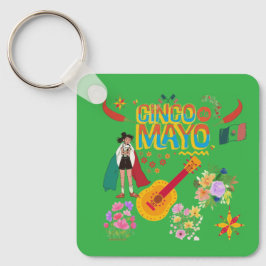 Cinco De Mayo kelly green Schlüsselanhänger