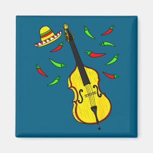 Cinco de Mayo Kontrabassist mexikanischer Musiker Magnet