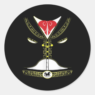 Cinco De Mayo Kostüme Mexikanisches Mariachi Charr Runder Aufkleber