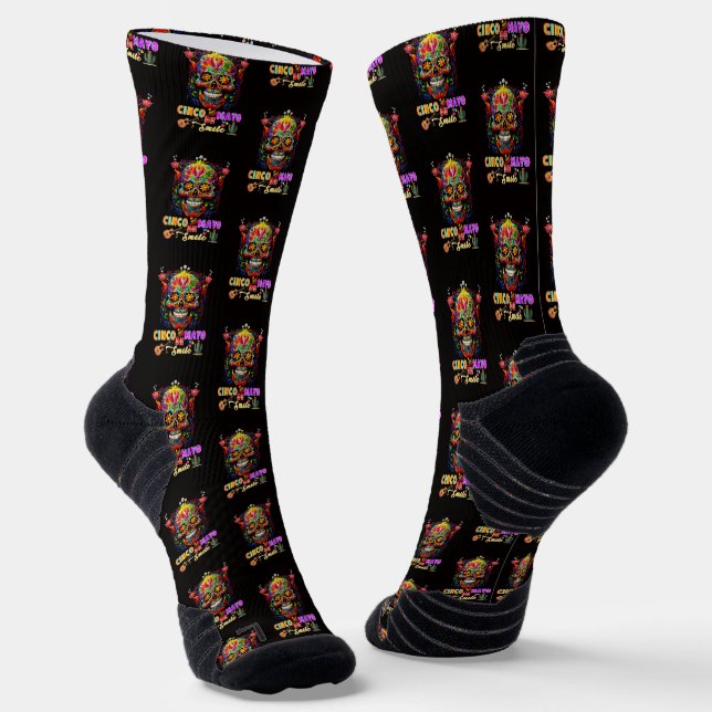 Cinco De Mayo Lächeln Socken (Gewinkelt)