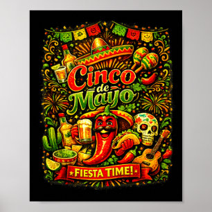 Cinco de Mayo, lasst uns feiern, mexikanische Part Poster