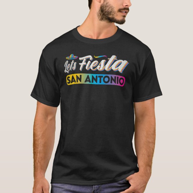 Cinco De Mayo Let's Fiesta Party San Antonio T-Shirt (Vorderseite)