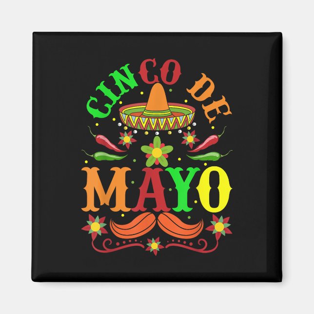 Cinco de Mayo Lets Fiesta Squad 5 Magnet (Vorne)