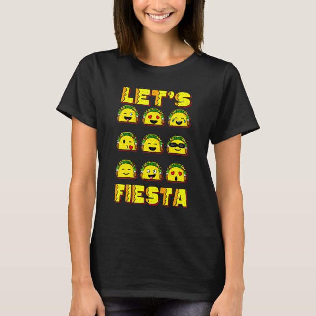 Cinco De Mayo Let's Fiesta Taco Boys Men Mexican T-Shirt (Vorderseite)