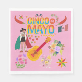 Cinco De Mayo light pink Serviette