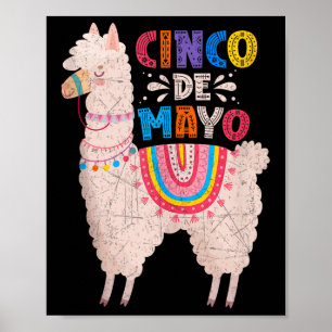 Cinco De Mayo Llama Fiesta Mexikanisches Party Vib Poster