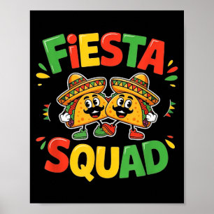 Cinco de Mayo lustige Fiesta-Squad-Party für Männe Poster
