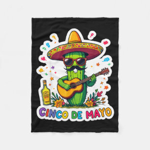 Cinco de Mayo lustige mexikanische Kaktus Sonnenbr Fleecedecke