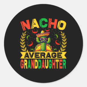 Cinco De Mayo Lustige Nacho Durchschnittliche Enke Runder Aufkleber