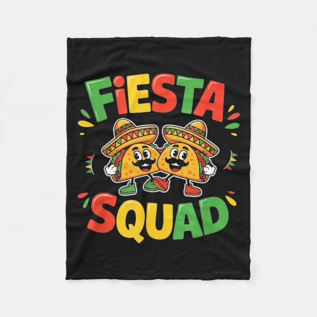 Cinco de Mayo lustiger Fiesta-Squad-Party für Männ Fleecedecke (Vorderseite)