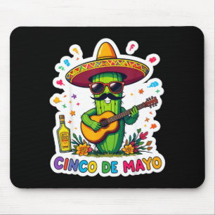 Cinco de Mayo lustiger mexikanischer Kaktus Sonnen Mousepad