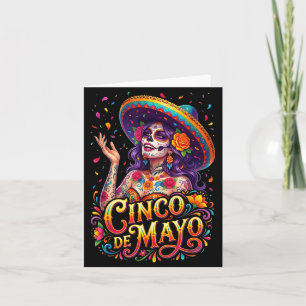 Cinco De Mayo Mädchen Mexikanische Fiesta 5 De May Karte