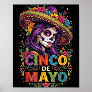 Cinco de mayo Mädchen mexikanische Fiesta 5 de may Poster