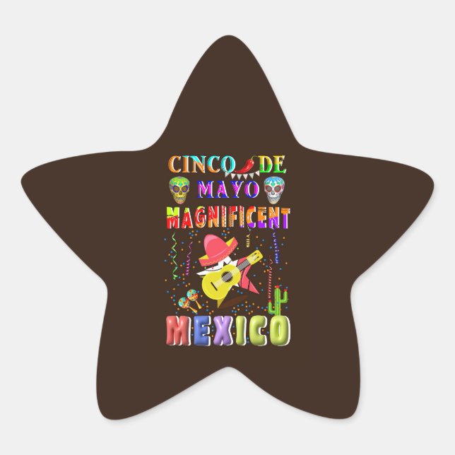 Cinco de Mayo Magnificent Mexico Stern-Aufkleber (Vorderseite)