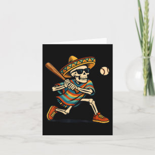Cinco De Mayo Mariachi Skeleton Baseball Mexican S Karte