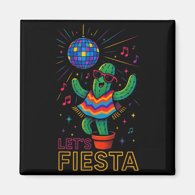 Cinco de mayo mexican cactus party funny letsCinco Magnet (Vorne)