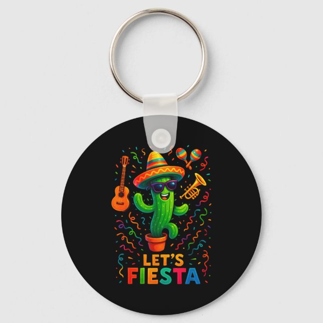 Cinco de mayo mexican cactus party funny letsCinco Schlüsselanhänger (Vorderseite)