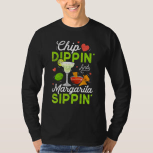 Cinco de Mayo Mexican Fan Chip Dippin' and Margari T-Shirt