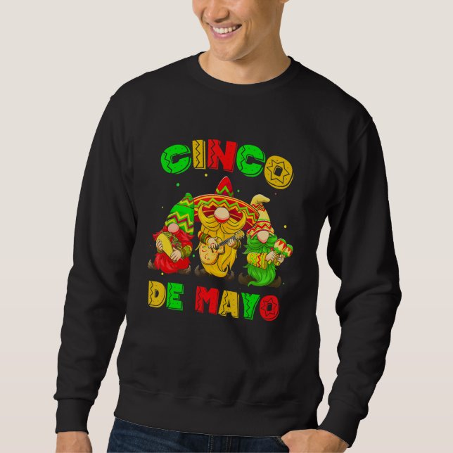 Cinco De Mayo Mexican Gnome Fiesta 5 De Mayo Men W Sweatshirt (Vorderseite)
