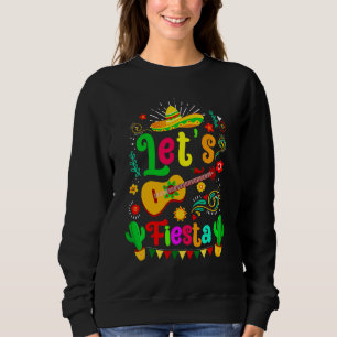 Cinco De Mayo Mexican Guitar Lasse Fiesta Cactus M Sweatshirt