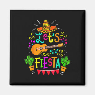 Cinco De Mayo Mexican Guitar Lasse Fiesta Cactus Magnet