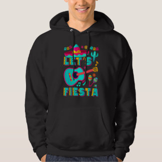 Cinco De Mayo Mexican Sombrero Guitar Cactus Lasse Hoodie