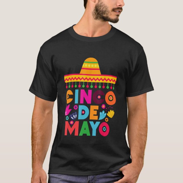 Cinco De Mayo, mexikanische Fiesta 5 De Mayo T-Shirt (Vorderseite)