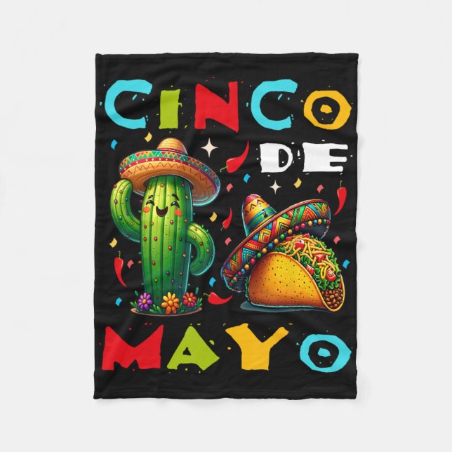 Cinco De Mayo Mexikanische Fiesta-Mannschaft 5 De  Fleecedecke (Vorderseite)