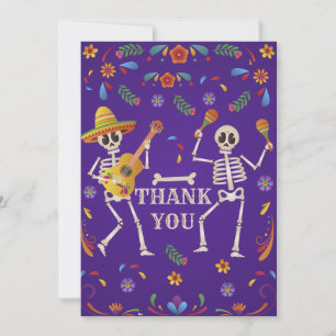 Cinco de Mayo Mexikanische Fiesta Totenkopf Danke Einladung