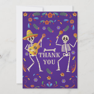 Cinco de Mayo Mexikanische Fiesta Totenkopf Danke Einladung
