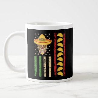 Cinco De Mayo Mexikanische Flagge Zucker-Schädel-T Jumbo-Tasse