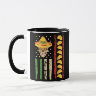 Cinco De Mayo Mexikanische Flagge Zucker Schädel T Tasse