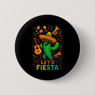 Cinco de Mayo mexikanische Kaktus-Party lustig las Button