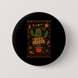 Cinco de Mayo mexikanische Kaktus-Party lustig las Button