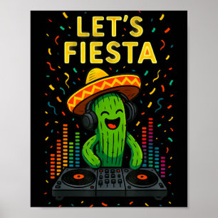 Cinco de Mayo mexikanische Kaktus-Party lustig las Poster